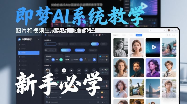 即梦AI系统教学，图片和视频生成技巧，新手必学凯哥轻创网-轻创网-创业网-网创项目资源站-副业项目-创业项目-搞钱项目凯哥轻创网